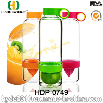 Botella de agua creativa del infuser de Bitan de la forma libre BPA, botella de agua plástica modificada para requisitos particulares (HDP-0749)